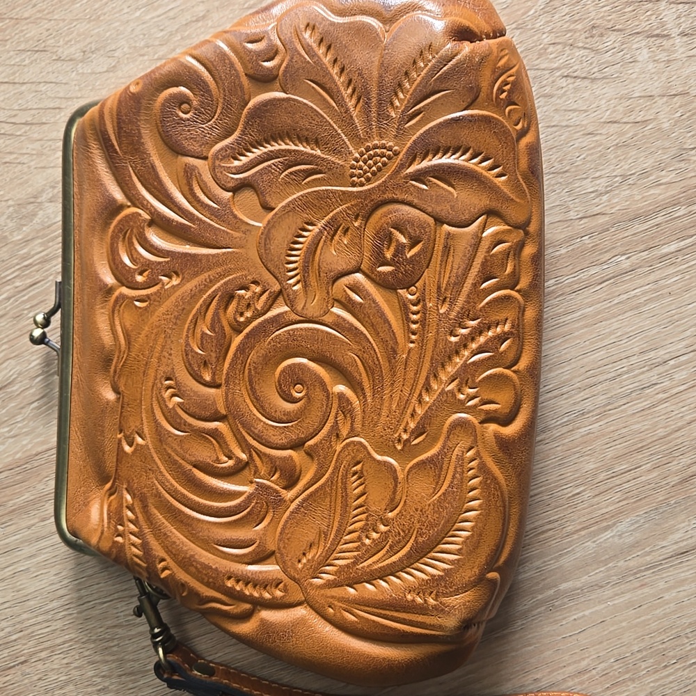Patricia Nash- Embossed Leather Clutch